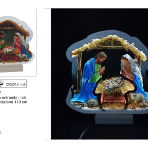 3D Illuminated Nativity Scene 20cm