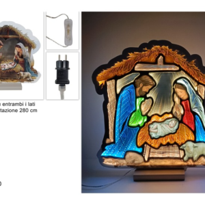 3D Illuminated Nativity Scene 40cm