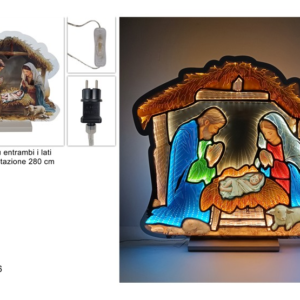 3D Illuminated Nativity Scene 66cm