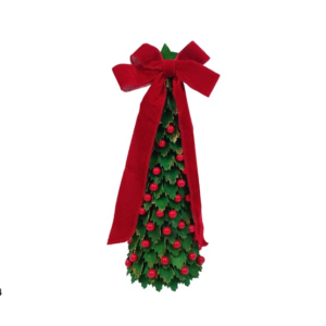 Holly Tree 42cm with Gold Glitter and Berries