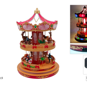 Two-Tier Carousel, Moving, Musical and Illuminated