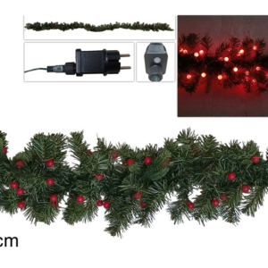 Garland 270cm with Berries, 200 Tips, 200 LEDs and Light Effects