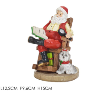 SEATED CHRISTMAS FATHER 15CM 2 ASSORTED