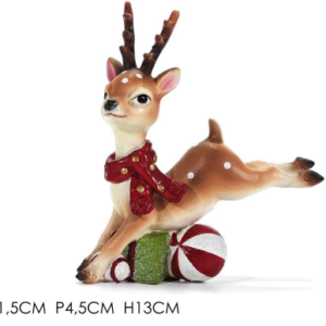 REINDEER 13CM 2 ASSORTED