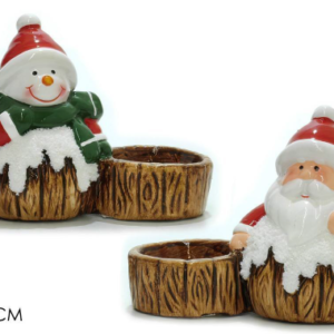 CANDLE HOLDER WITH CHRISTMAS FATHER