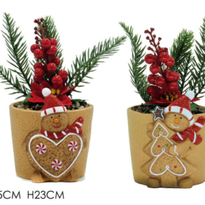 PLANT DECORATION GINGERBREAD MAN 11.5 X 23CM 524906