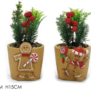 PLANT DECORATION GINGERBREAD MAN 7X15CM 522490