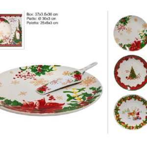 CHRISTMAS PLATE WITH SPATULA 044590