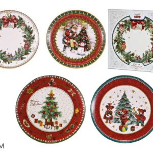 CHRISTMAS PLATE 33CM 4 ASSORTED 331931