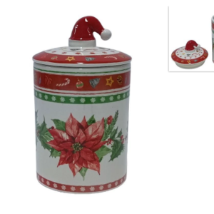 CHRISTMAS BISCUIT JAR 21 X 12CM 263663