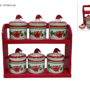 SET OF 6 CHRISTMAS JARS 263700
