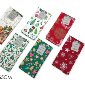 CHRISTMAS DISH TOWELS 45X65CM 6 ASSORTED